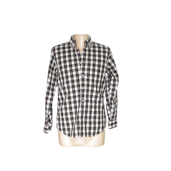 Nautica Black Button-Down Shirt - Picture 1 of 4